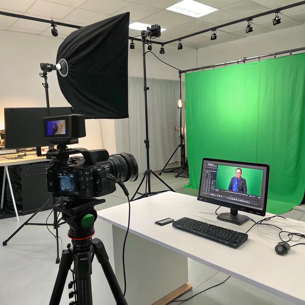 Professional streaming studio setup